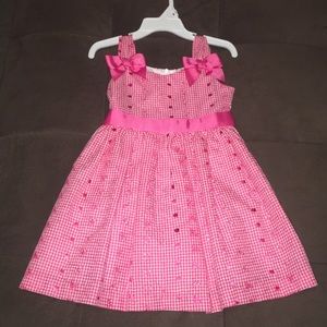 Bonnie Jean brand pink eyelet dress. Size 3t